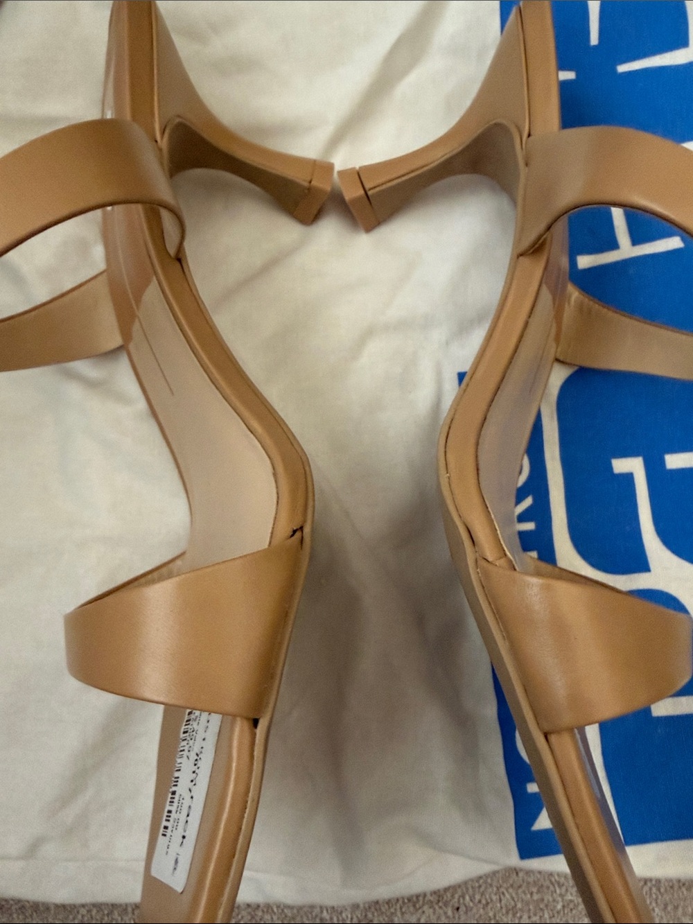 Dolce Vita Tan Strappy Mule Heels - Picture 8 of 8